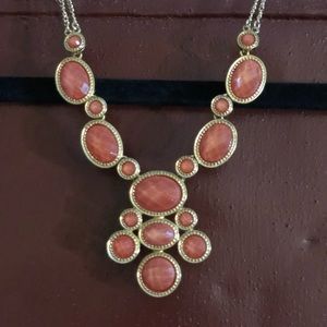 Coral and Gold Necklace